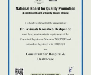 Avinash Deshpande Certificate 2020